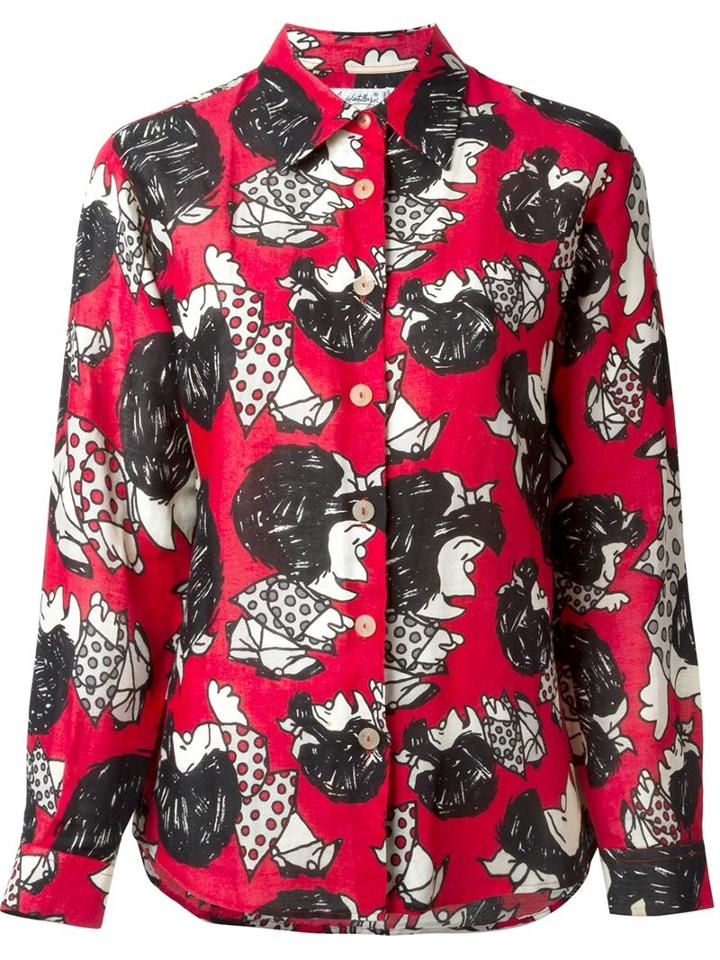 Jc De Castelbajac Vintage 'mafalda' Cartoon Print Shirt