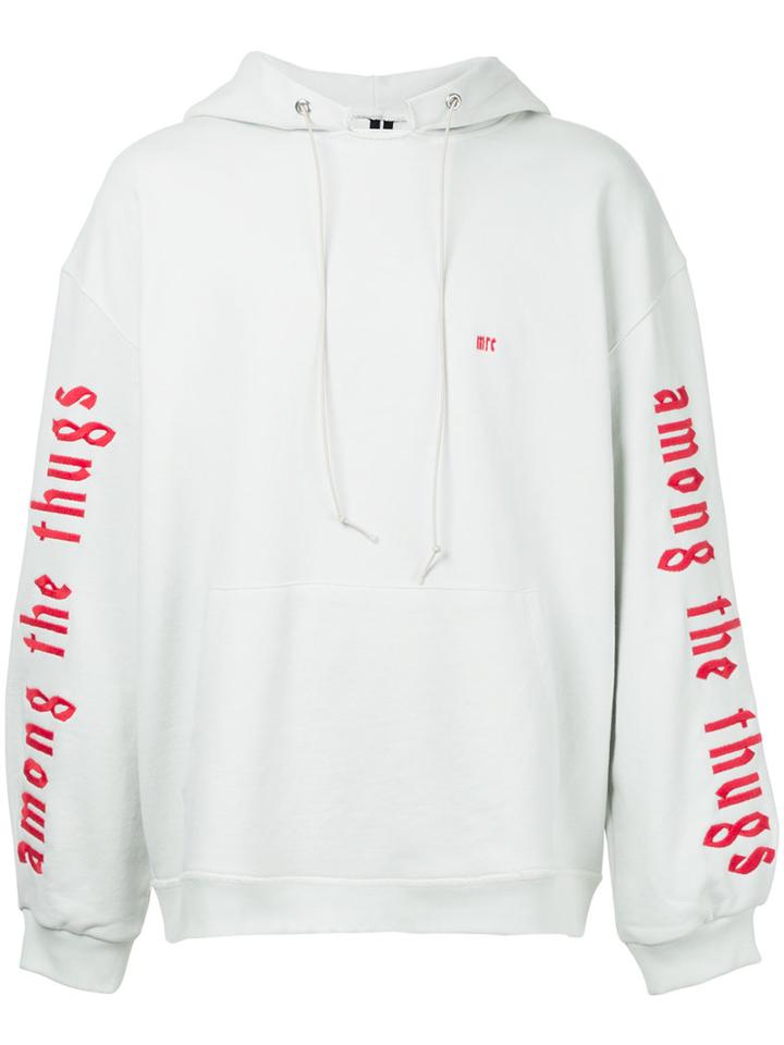 Mr. Completely - Word Sleeve Hoodie - Men - Cotton - M, White, Cotton