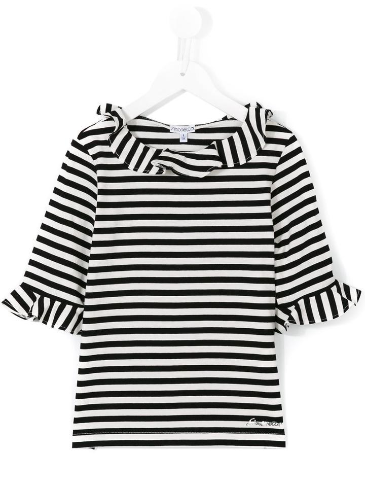 Simonetta Striped Blouse, Girl's, Size: 12 Yrs, White