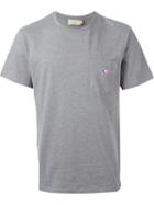 Maison Kitsuné Chest Pocket T-shirt, Men's, Size: Xs, Grey, Cotton