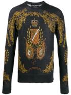Dolce & Gabbana Crown And Crest Print Sweatshirt - Black