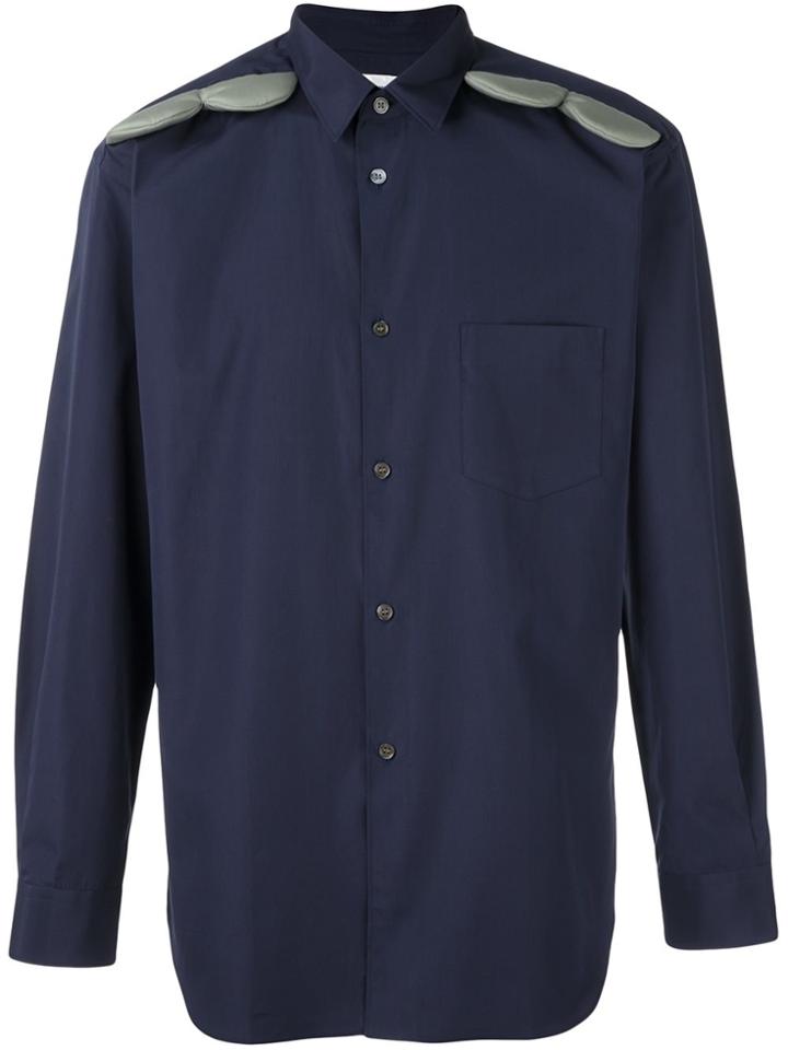 Comme Des Garçons Shirt Shoulder Appliqué Detail Shirt - Blue