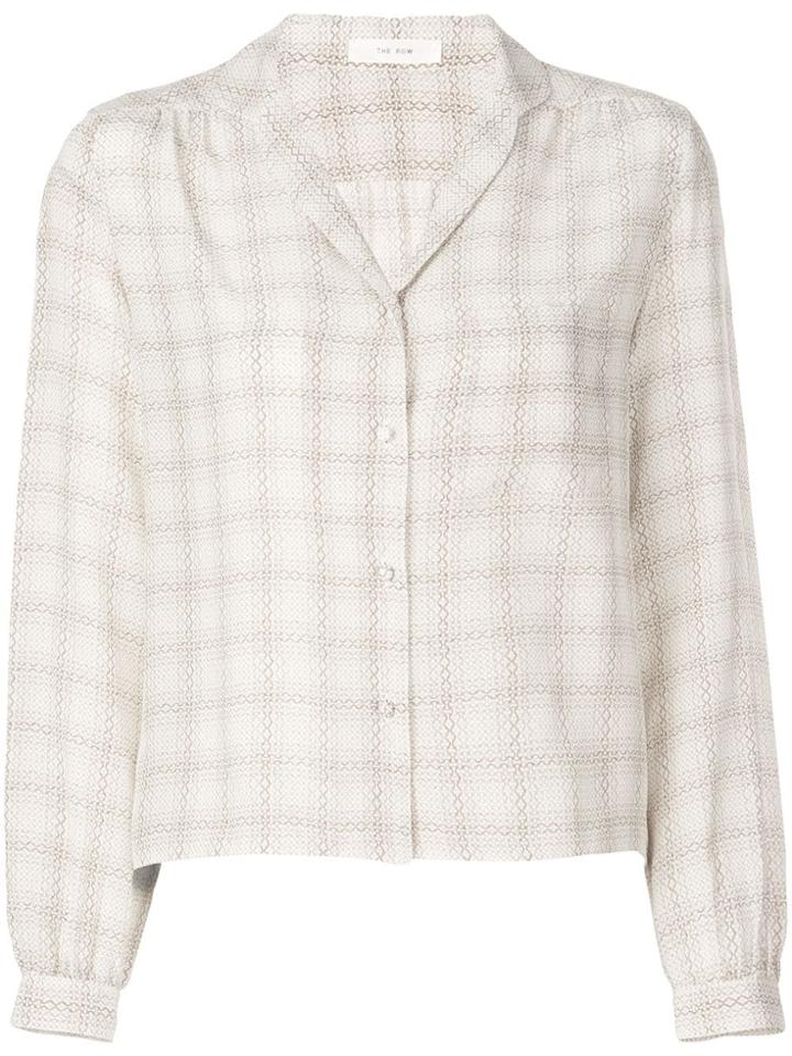 The Row Check Shirt - Brown