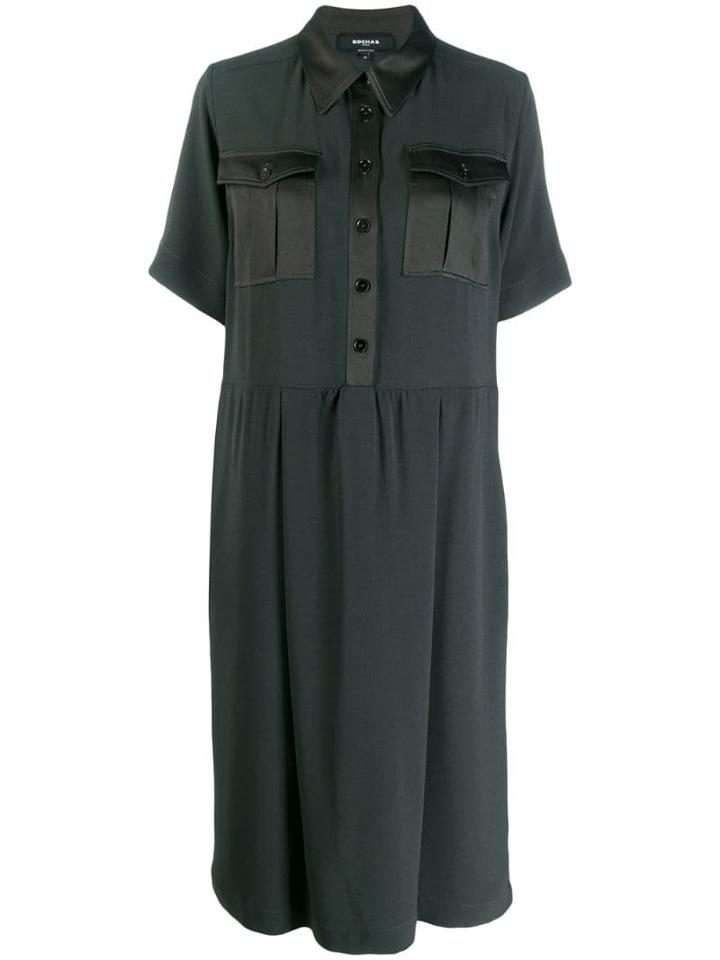 Rochas Loose Fit Shirt Dress - Green