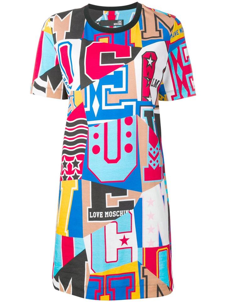 Love Moschino Patterned T-shirt - Blue