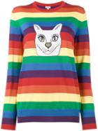 Loewe - Cat Rainbow Stripe Intarsia Sweater - Women - Viscose/virgin Wool/metallized Polyester - S, Women's, Viscose/virgin Wool/metallized Polyester
