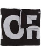 The North Face Logo Print Knitted Scarf - Black