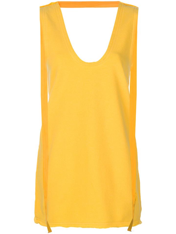 Jw Anderson Long Jersey Tank Top - Yellow & Orange