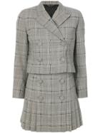 Versace Vintage Prince Of Wales Dress & Jacket - Black