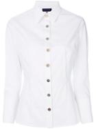 Talbot Runhof - Macra Shirt - Women - Cotton/polyamide/spandex/elastane - 44, White, Cotton/polyamide/spandex/elastane