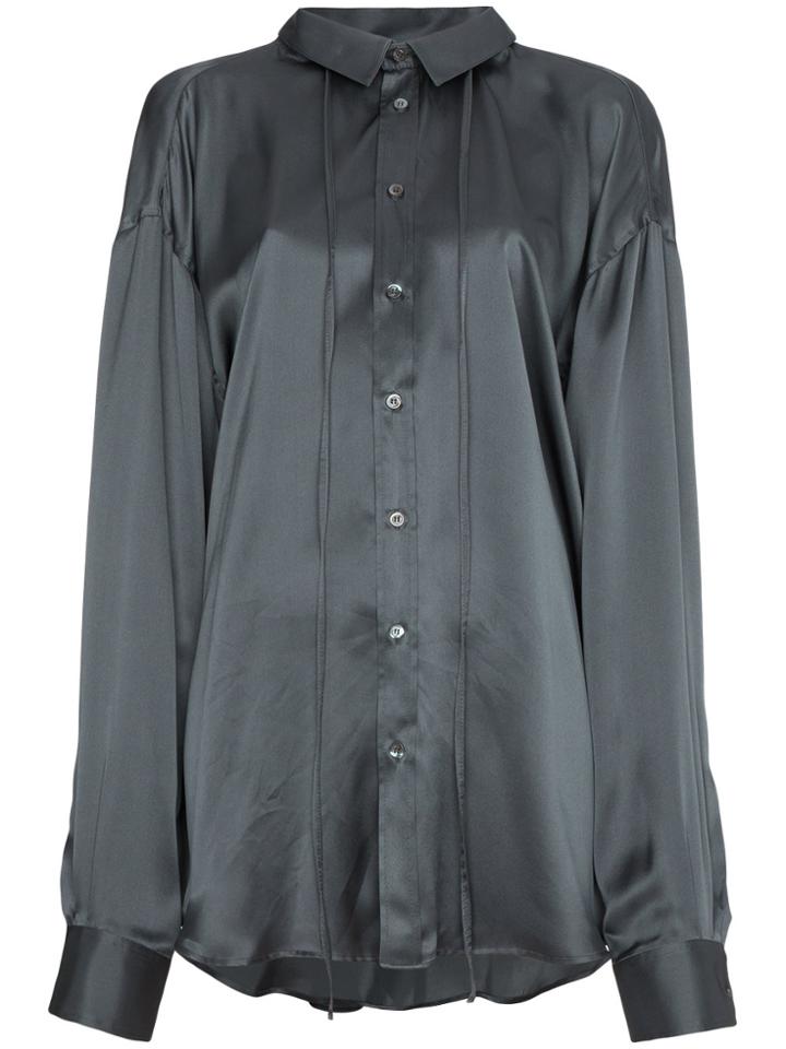 Y / Project Silk Shirt With Extra Sleeves - Grey