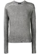 Lost & Found Ria Dunn - Distressed Knitted Sweater - Men - Linen/flax/polyamide - S, Grey, Linen/flax/polyamide