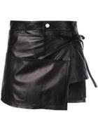 Sandy Liang Wrap Mini Skirt - Black