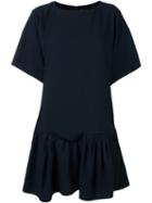 Chloé Pleated Hem Dress, Women's, Size: 36, Blue, Acetate/viscose/silk