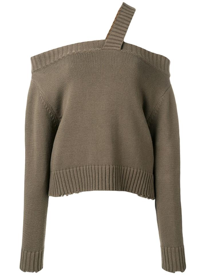 Rta Off Shoulder Jumper - Green
