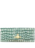 Vivienne Westwood Pre-owned Croc Effect Flap Clutch - Green