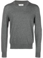 Maison Margiela Elbow Patch Knitted Sweater - Grey