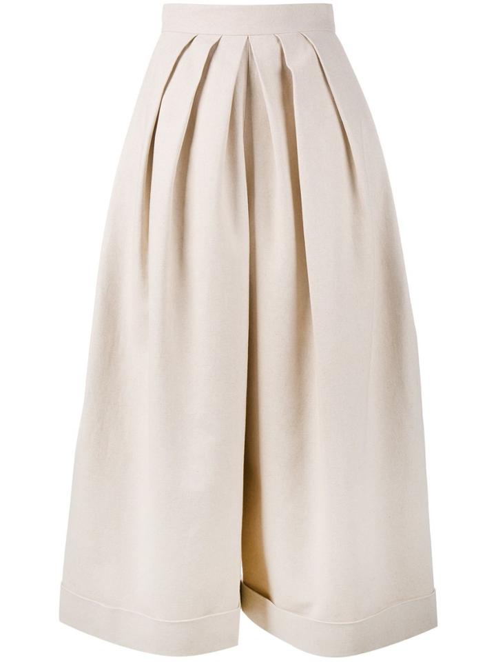 Delpozo Cropped Pleated Trousers - Nude & Neutrals