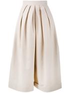 Delpozo Cropped Pleated Trousers - Nude & Neutrals