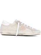 Philippe Model Lace Up Sneakers, Men's, Size: 45, White, Chamois Leather/rubber/leather