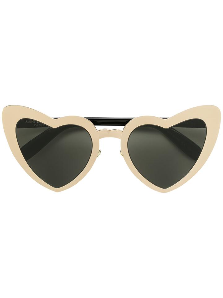 Saint Laurent Eyewear Heart-shaped Sunglasses - Metallic