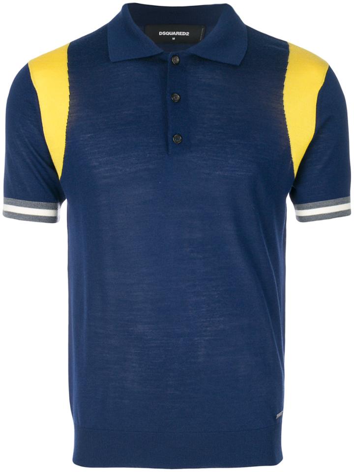 Dsquared2 Knitted Polo Shirt - Blue