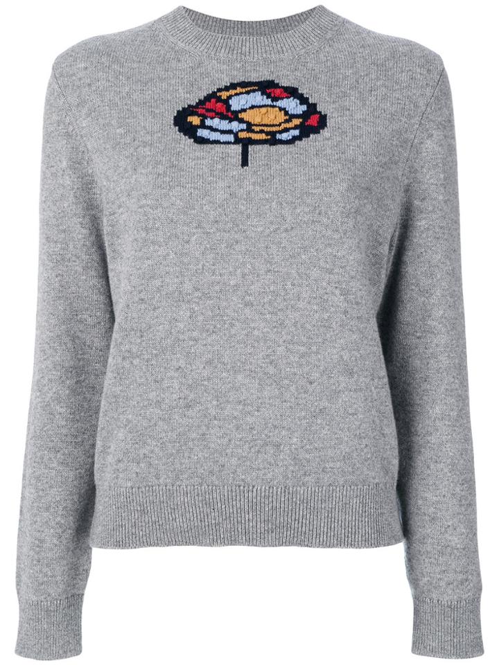 Barrie Intarsia Cashmere Jumper - Grey