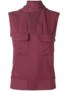 Golden Goose Deluxe Brand Patch Pocket Vest Top - Red