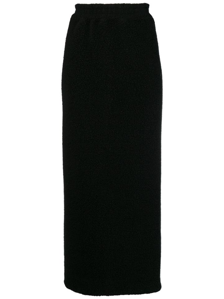 Mm6 Maison Margiela Textured Maxi Skirt - Black