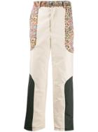 Paria Farzaneh Paisley Panel Wide-leg Trousers - Neutrals