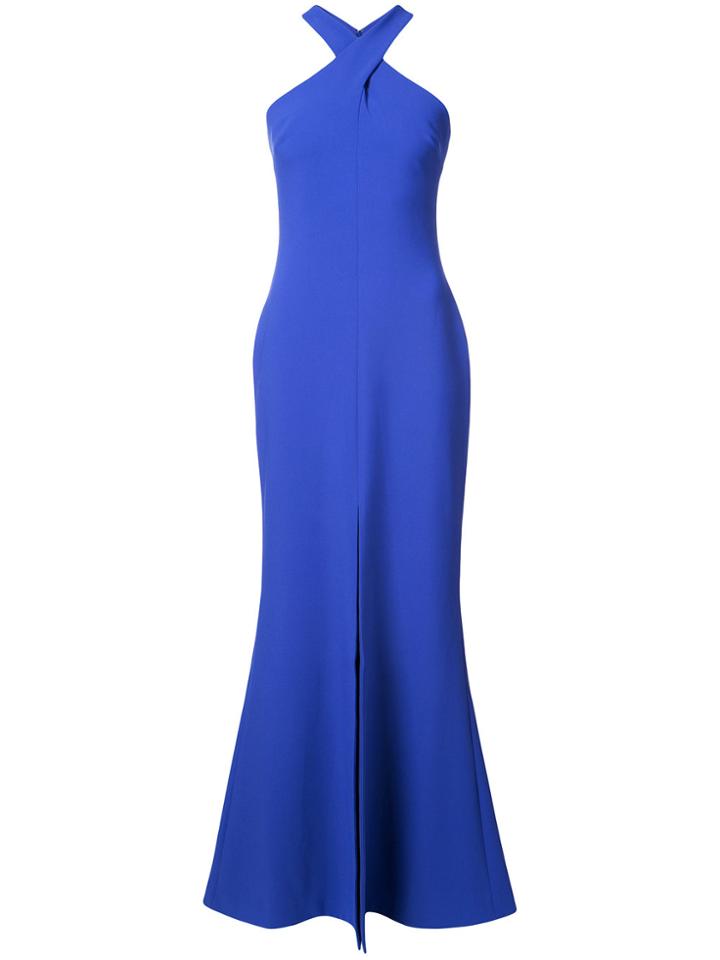 Likely Crossed Halterneck Gown - Blue