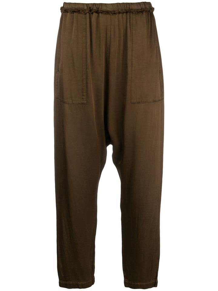 Raquel Allegra Loose Flared Trousers - Brown