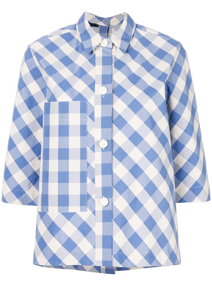 Sofie D'hoore Gingham-print Shirt - Blue