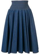 Steffen Schraut Flared Denim Skirt - Blue