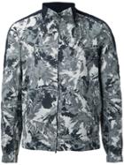 Kazuyuki Kumagai - Leaves Print Zipped Jacket - Men - Nylon/polyester - 2, Grey, Nylon/polyester