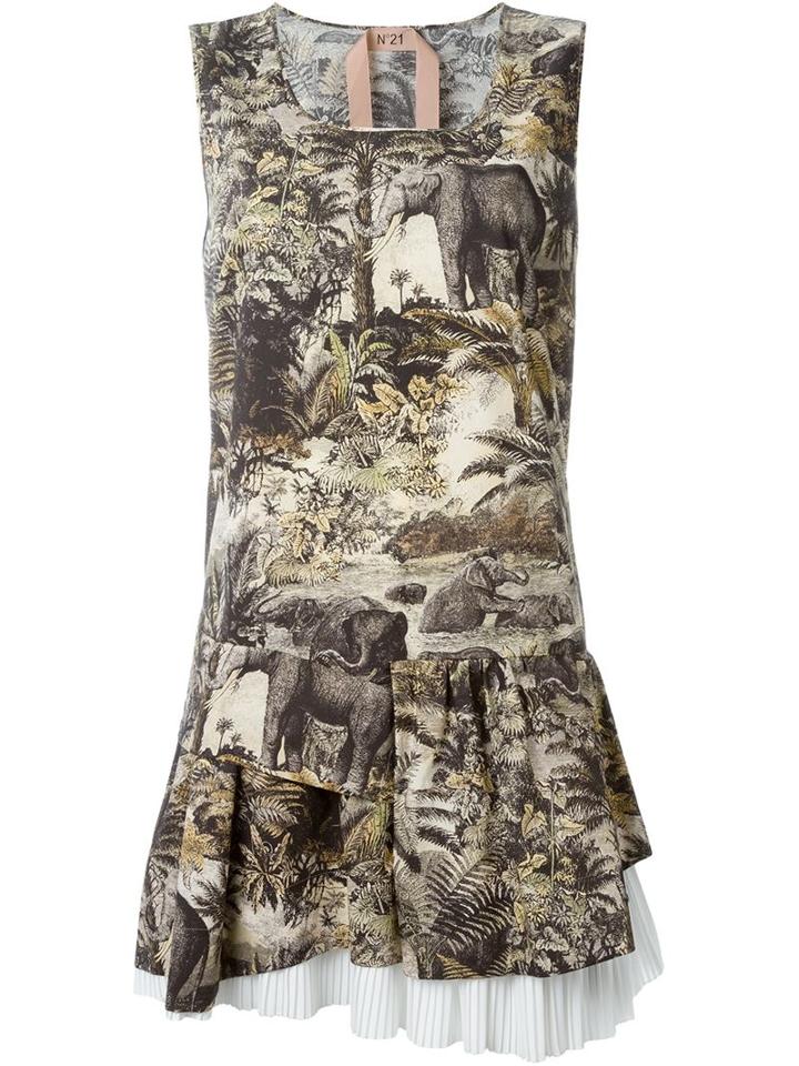 N.21 Layered Jungle Print Dress