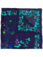 Emanuel Ungaro Floral Print Scarf - Blue