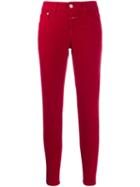 Closed Five Pocket Design Trousers - Red