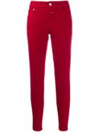 Closed Five Pocket Design Trousers - Red