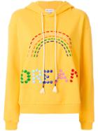 Mira Mikati Rainbow Embroidered Hoodie - Yellow & Orange