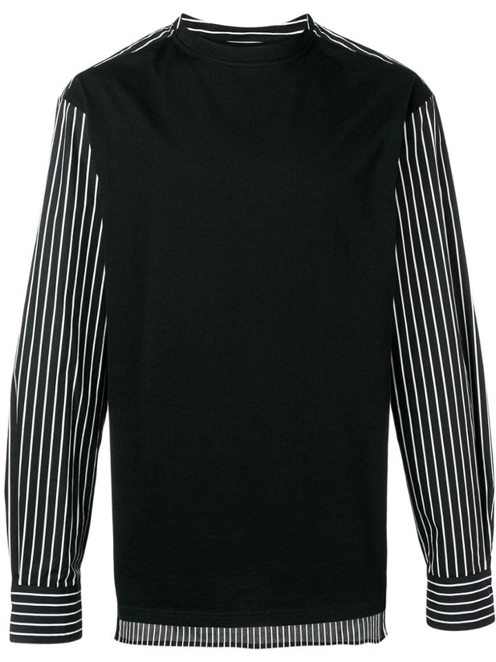 Lanvin Short-sleeve Panelled T-shirt - Black