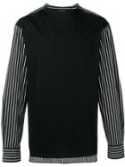 Lanvin Short-sleeve Panelled T-shirt - Black