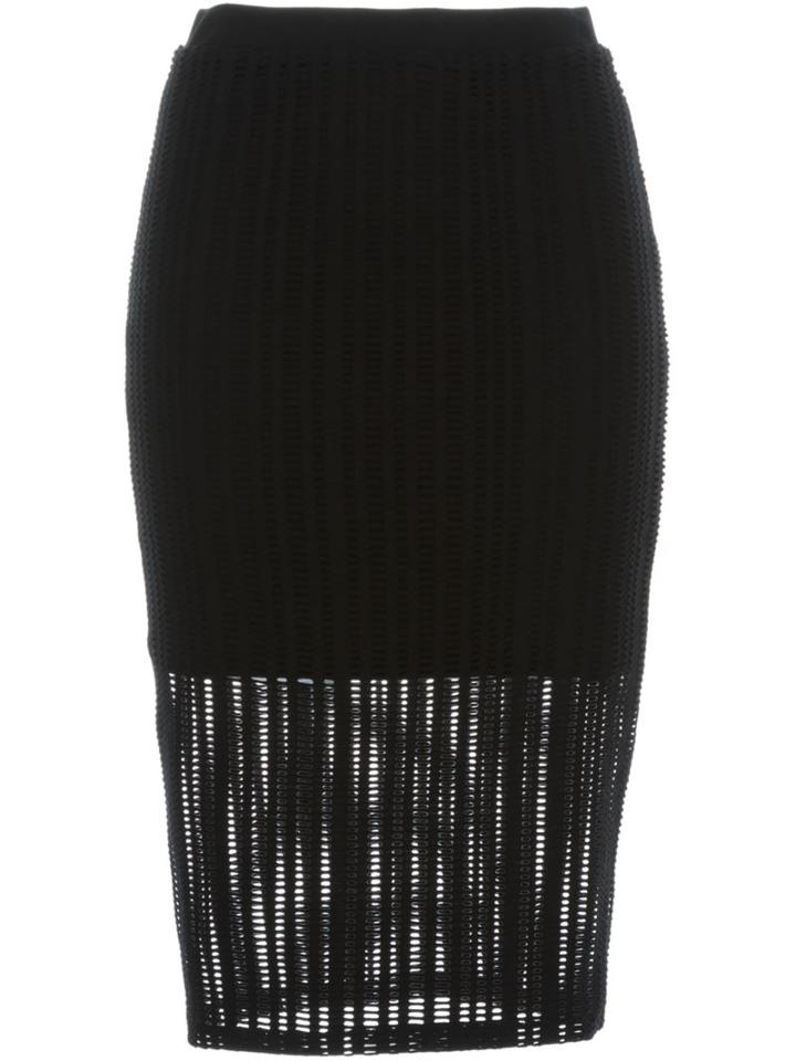 T By Alexander Wang Perforated Midi Skirt