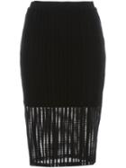 T By Alexander Wang Perforated Midi Skirt