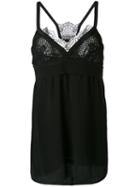 Dorothee Schumacher - Lace Detail Top - Women - Cotton/polyamide - 3, Black, Cotton/polyamide
