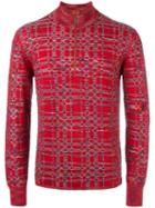 Missoni Zipped Collar Jumper, Men's, Size: 52, Red, Wool