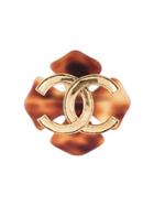 Chanel Pre-owned 1994's Cc Logos Brooch Pin Corsage - Gold