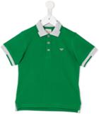Armani Junior Contrast Collar Polo Shirt, Toddler Boy's, Size: 4 Yrs, Green