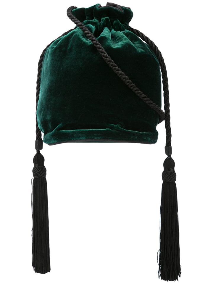 Hunting Season Velvet Bucket Bag - Green