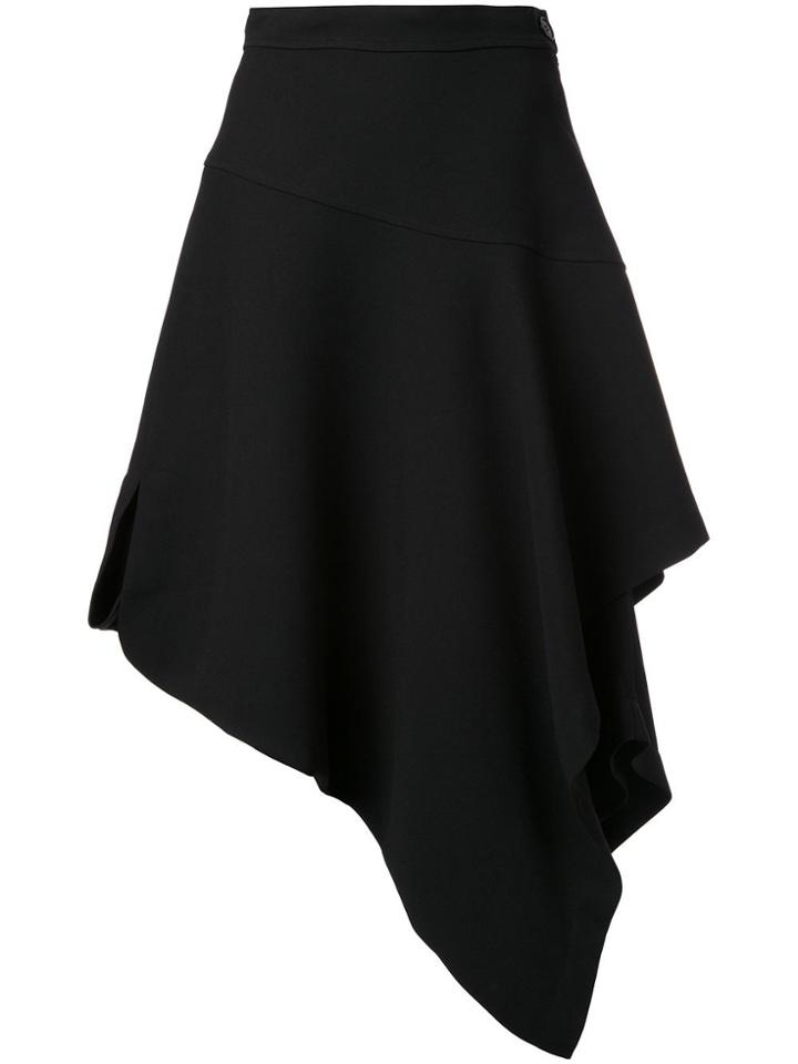 Jw Anderson Layered Asymmetric Skirt - Black